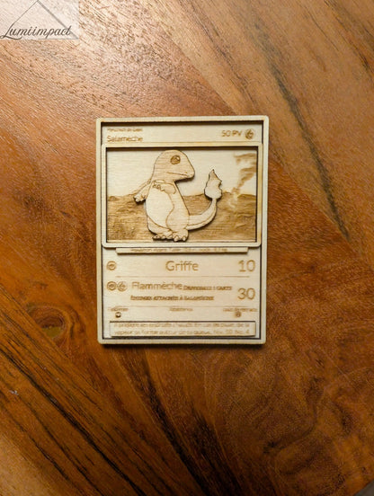 Carte PKM en bois - Lumi Impact - Avant