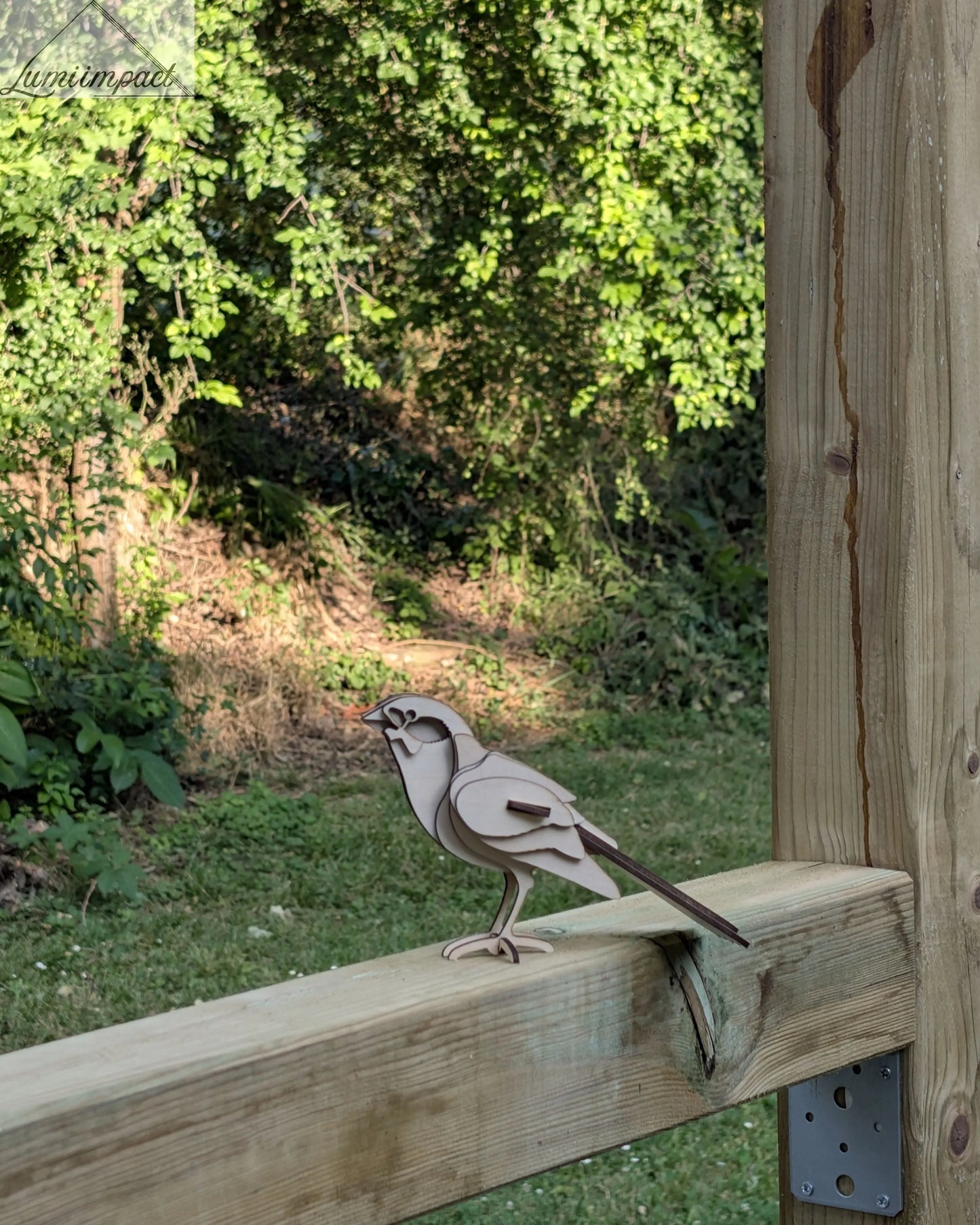 Moineau en bois - Lumi Impact