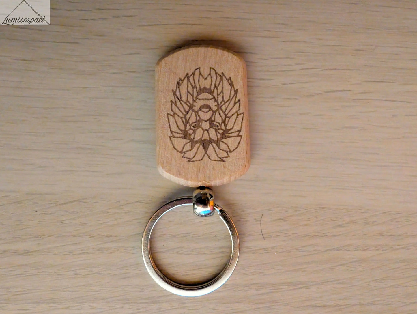 Porte-clés Animaux bois - Lumi Impact - Lion