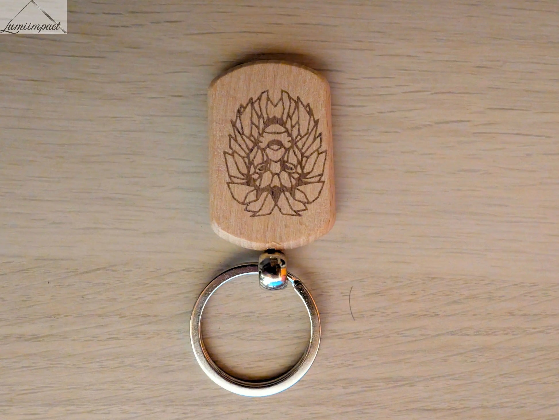 Porte-clés Animaux bois - Lumi Impact - Lion